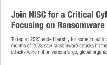 REMINDER: Join NISC for a Critical Cybersecurity Webinar Focusing on ...